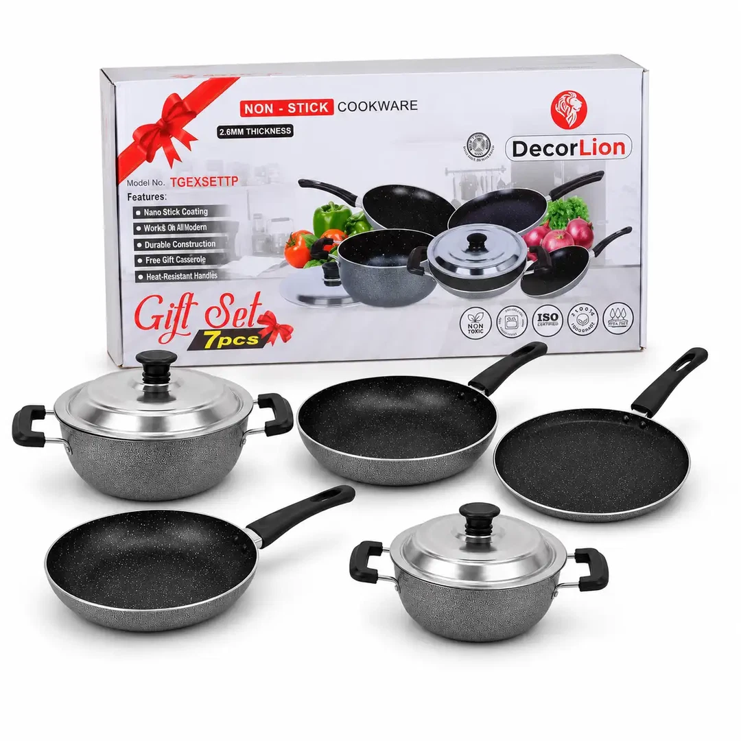 DECORLINE NON STICK GIFT SET 7PCS-TGEXSET7P